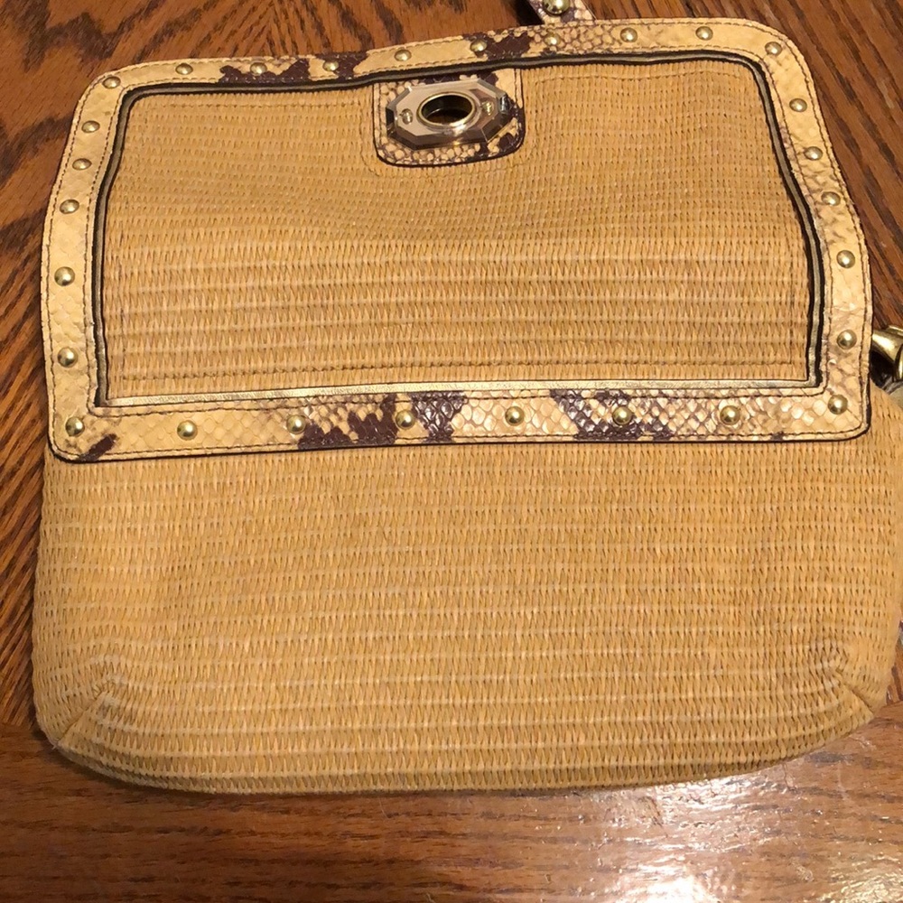 Coach Straw Python Clutch - Picture 9 of 16